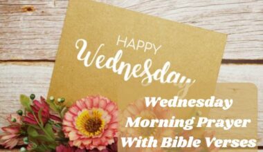 Wednesday Morning Prayer With Bible Verses